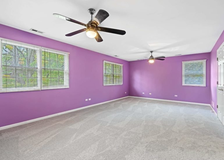 Virtual staging services for real estate photography - empty bedroom photo before digital staging