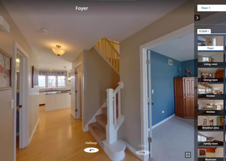 Example of a virtual Zillow 3D home tour created by a Zillow certified photographer in Chicago