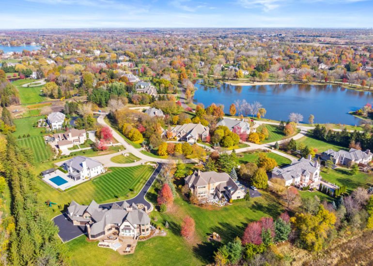 aerial photography of real estate property